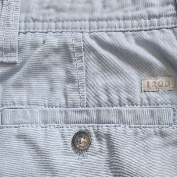 Izod | Men's Sky Blue Saltwater Flat Front Shorts - Picture 5 of 7